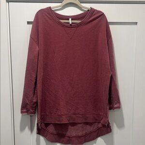 Casual Burgundy Sweatshirt for Women